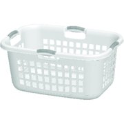 Sterilite White Plastic Laundry Basket 12168006